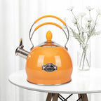 Whistling Tea Kettle Stainless Steel Teapot, Teakettle for Stovetop Induction Stove Top, Fast Boiling Heat Water Tea Pot 2.6 Quart