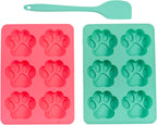 Country Living 3-Piece Silicone Baking Kit – Includes 2 Baking Trays (6-Cavity Paw Print Mold) & Spatula – Non-stick Silicone for Homemade Dog Treats, Candy, Chocolate, & Ice Cubes
