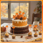 36 Pcs Fall Cocktail Stirrers, Pumpkin Drink Stirrers Plastic Swizzle Sticks Reusable Coffee Stirrer Stir Sticks for Halloween Autumn Thanksgiving Party Tea Coffee Bar Decoration