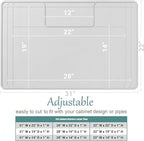 The Original Under Sink Mat - Silicone Waterproof mat, Trimmable, Easy to Clean, Kitchen Cabinet Liner, Undersink Waterproof mat, Disinfection Surface - 31" x 22" or Smaller
