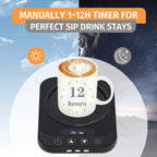 Coffee Mug Warmer - 36W Smart Cup Warmer for Coffee with 9-Temp Settings Display, 1-12H Timer, Electric Beverage Tea Water Milk Warmer for All Cups and Mugs