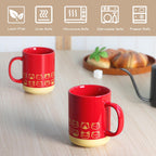 Cat coffee mug-16oz Ceramic Coffee Mugs for Women and Men-Cat gifts for cat lovers-Cute Coffee and Tea Mug-Red