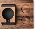 Espresso Tamper Station 58mm Wooden Espresso Tamper Holder Base Coffee Tamper Stand with 2 Coffee Puck Screen Accessories Organizer Box for 58mm Tamper and Distributor