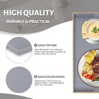 MAONAME Gray Serving Tray with Handles, Modern Grey Decorative Tray for Coffee Table, Plastic Rectangular Gray Trays for Ottoman, Bathroom, Decor, 15.8” x 10.2” x1.4