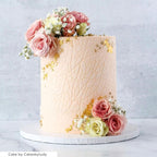 Cake Stencil - Seamless Delicate Pattern for Decorating Tall Double Barrel Cake to Use with Buttercream, Royal Icing, Ganache, Paint, Airbrush (MOZAI)