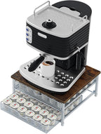 Coffee Pod Holder For Counter, Coffee Pod Drawer for Keurig Pod Storage Drawer Holder, 72 Capacity Pods Storage Organizer for Coffee Pod Storage with Sliding Baskets for Coffee Station, Silver