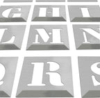 HAUTMEC Vintage Aluminum Letters Stencils, A to Z Aluminum Stencils & Holder, 2"(50mm) Letters, Shop Stencil, Advertising Stencilling, Craft-Printing, Reusable HD00001