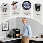 1 Pack Reusable K Cup Coffee Pods, Stainless Steel Refillable K Cup Coffee Filters for Keurig 1.0 and 2.0 Coffee Makers