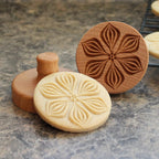 Wood Cookie Stamp, 2.5 Inch (Flower Petals CS-002)