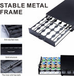 ZCDCP K Cup Holder Drawer, Coffee Pod Holder for K Cup Organizer, Keurig Coffee Pods Holder Capsule with 35 Pods, K Cup Coffee Holder Black