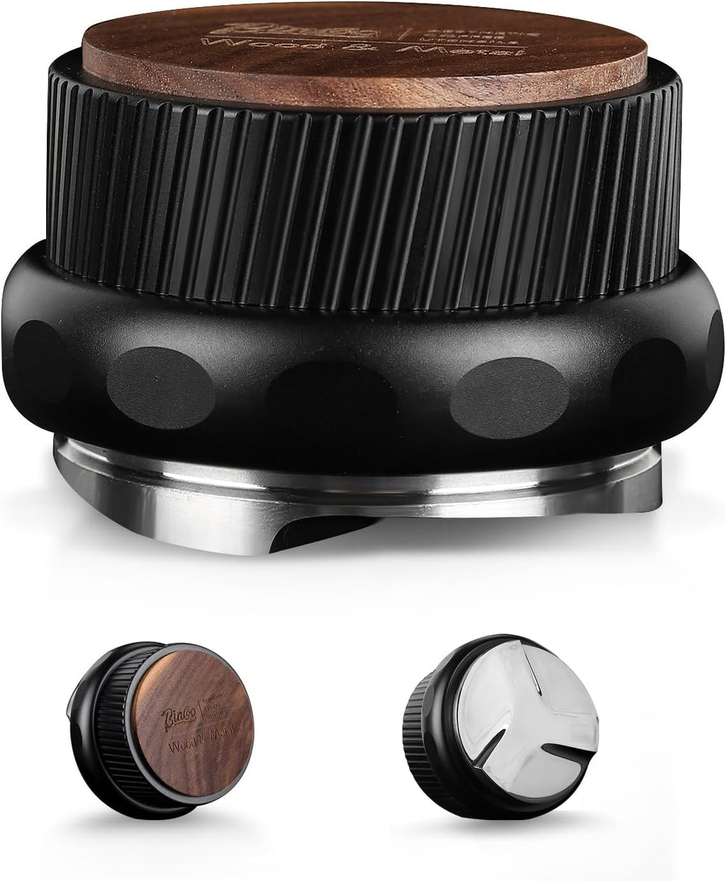 Bincoo 51mm Espresso Distribution Tool,Adjustable Depth Coffee Distribution-Espresso Coffee Leveler Tool for Bottomless Portafilter-Barista Espresso Accessories (51MM)