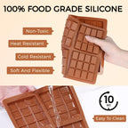 Chocolate Molds - Non-Stick Chocolate Bar Mold, Break Apart Chocolate Bar Maker Food Grade Deep Mold For Knafeh Pistachio Milk Home Diy - 1 Piece