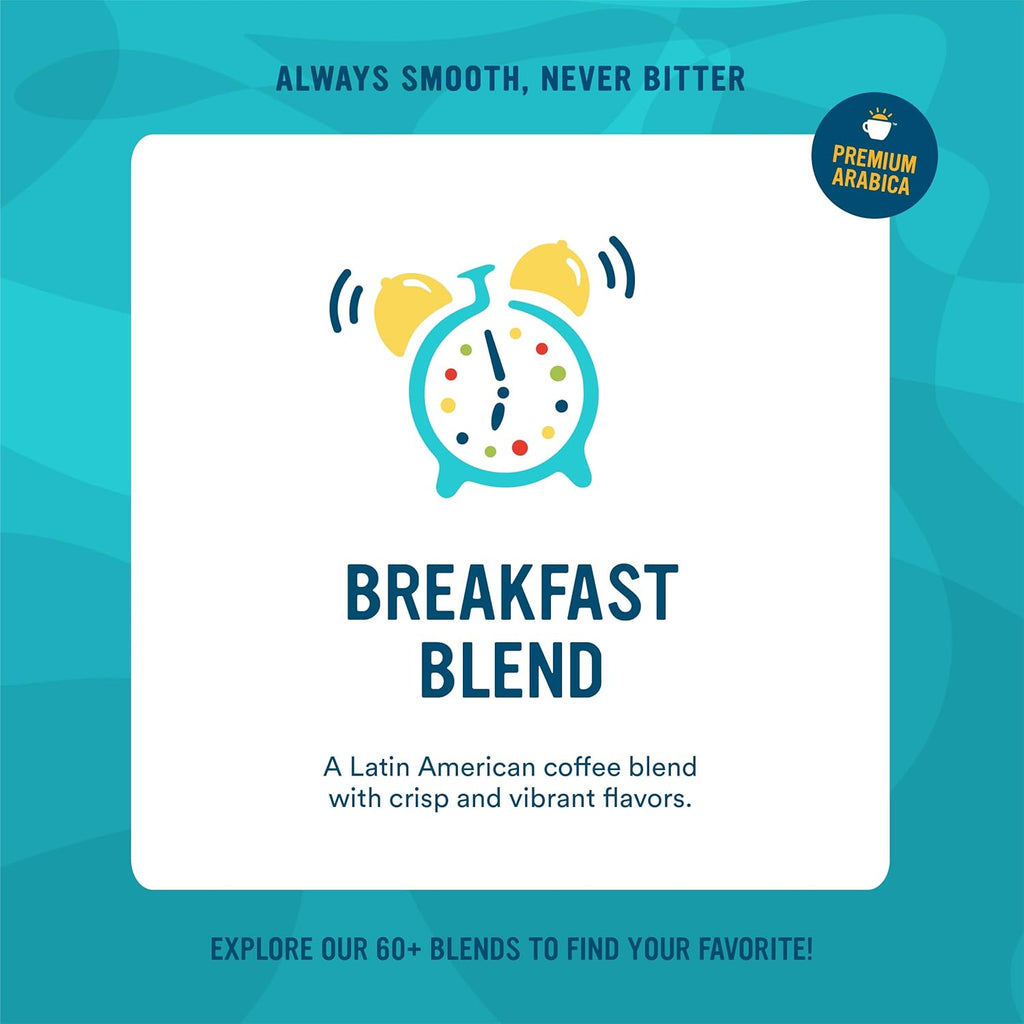 Cameron's Coffee Roasted Ground Coffee Bag, Breakfast Blend, 12 Ounce (Pack of 6)