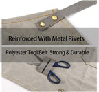 No-Tie Canvas Apron Heavy-Duty 16OZ Work Apron with Front Pocket Extra Long Straps Adjustable M–XXL