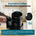 MHW-3BOMBER 58.5mm Espresso Coffee Distributor, Gravity Espresso Distribution Tool with Adaptive Height for Barista, Coffee Leveler Tools for 58mm Machine Portafilter, Astra Collection, T7021-OS