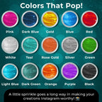 Bulk (20g) Luster Dust Edible Cake Decorations, Teal Edible Dust for Cake Edible Luster Dust for Cupcake Decorations, Cake Drip, Teal Edible Paint for Cakes, Edible Shimmer Dust for Drinks