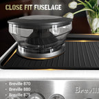 Tamping Mat for Breville 870/880, Espresso Tamper Mat, Food Grade Silicone Non-Slip, 11in x 9.25in, Waterproof Heat Resistant, Espresso Tamping Station for Espresso Machine Barista Accessories (Black)