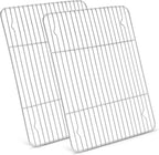 Homikit Wire Rack for Cooking, Stainless Steel Large Baking Cooling Rack for Oven Cooking Roasting Grilling Bacon Cookies, Fit Jelly Roll Sheet Pan, Dishwasher Safe,15.2”*11.2”