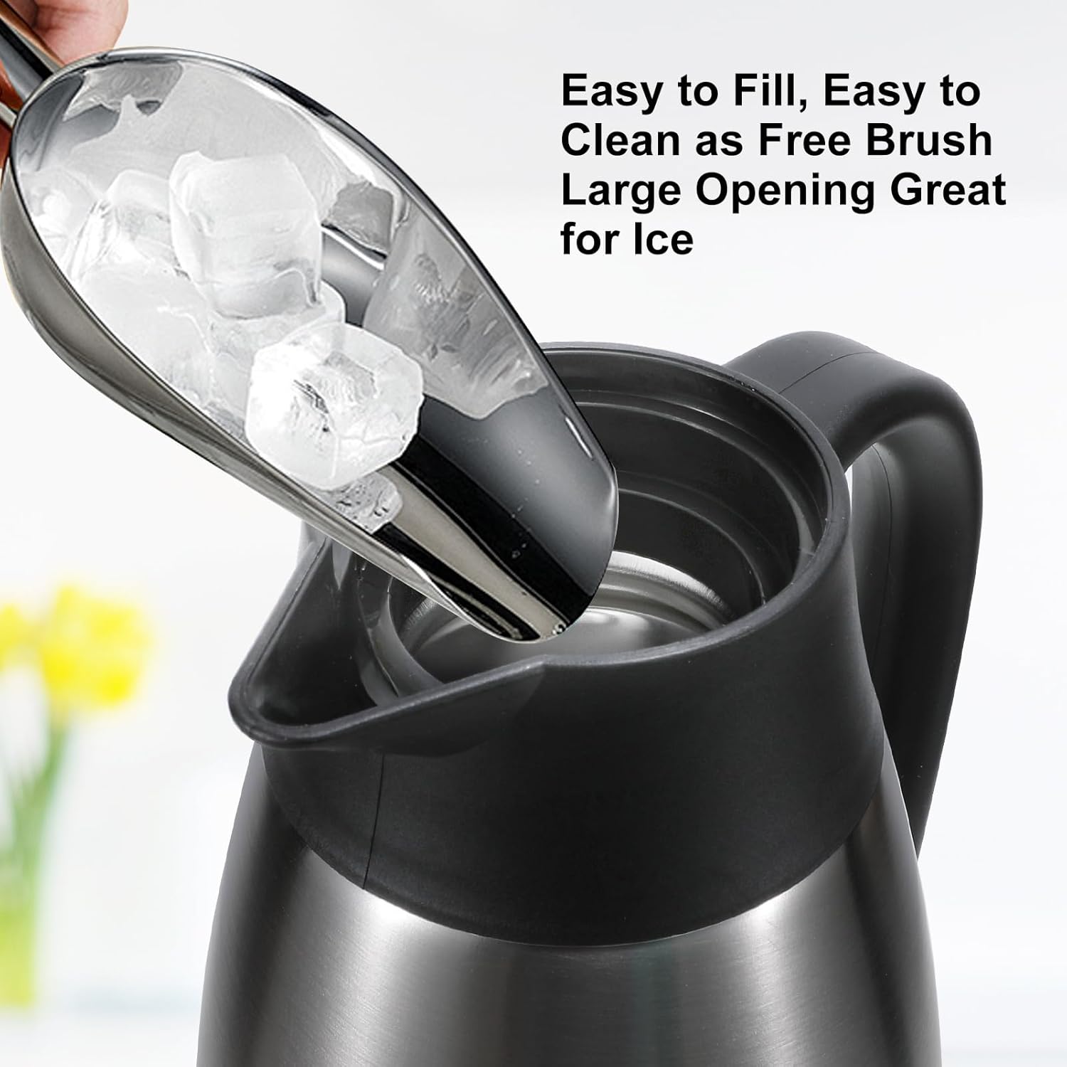 ThermoCafe 70 Oz Double Walled Vacuum Insulated Stainless Steel Carafe - Keeps Coffee & Water Hot for 12 Hours