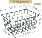 Wire Kitchen Storage Basket 4 Packs,Perfect Pantry Organization Accessories Basket,Laundry Basket,Countertop Organization, Suitable for Kitchen,Bathroom,Bedroom,Tabletop,Stackable,Bronze