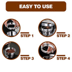 Magnetic Stainless Steel Espresso Dosing Funnel for 58mm Portafilter