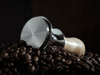 58.5mm Tamper Fits 58mm Portafilters Calibrated Auto-Leveling and Double Spring Loaded Design Stainless Steel Ripple Base Espresso Tamper with 20lb / 25lb / 30lbs Replacement Springs