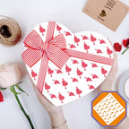 16 Pcs 5.5x5.5in Cookie Stencil Baking Stencils for Royal Icing Cookies, Airbrush Cookies; Sugar Cookie Stencils,Craft Painting Stencil, Stencil Genie Stencils (Heart), White