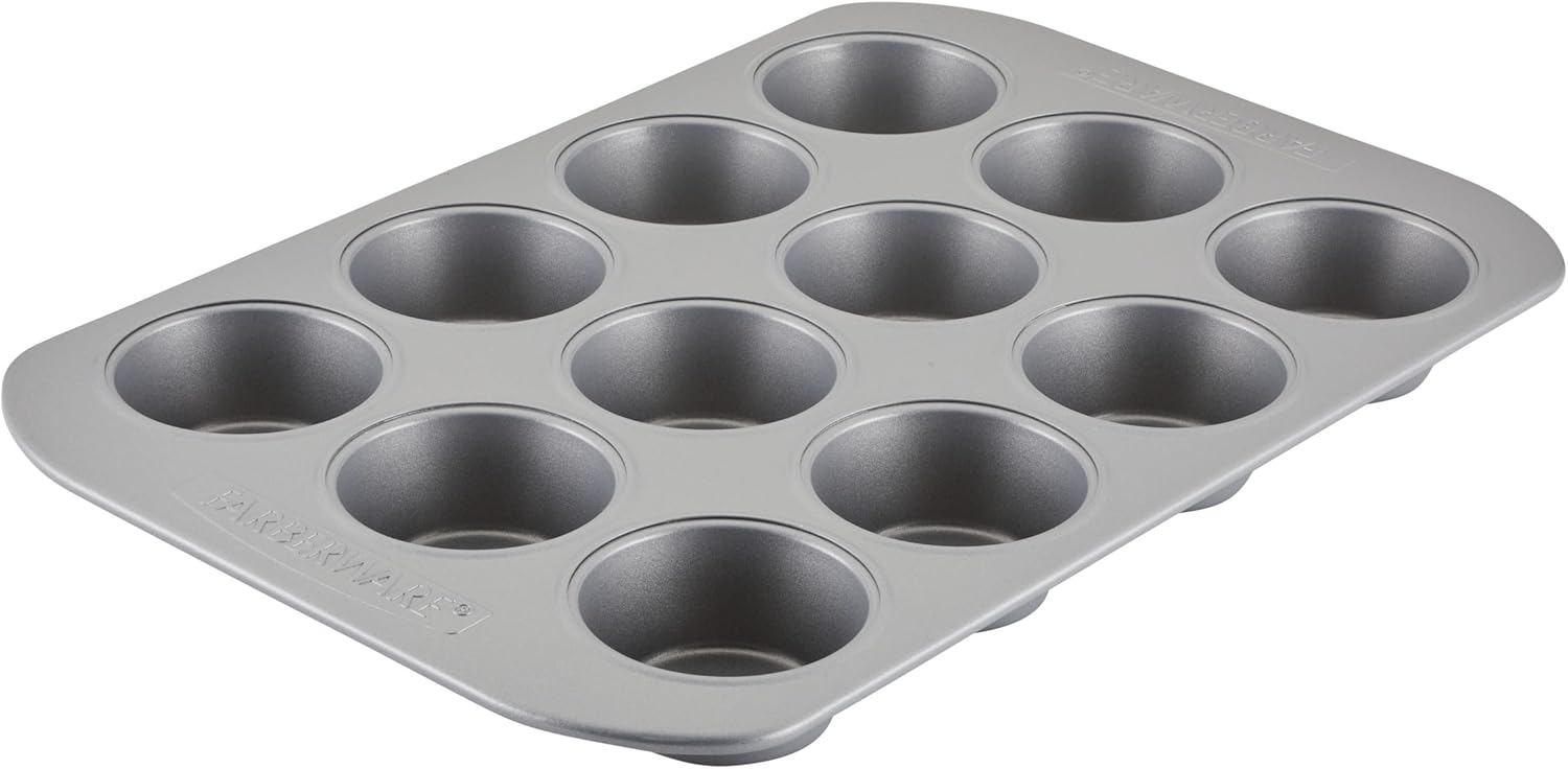 Farberware 12-c. Nonstick Nonstick Bakeware Muffin Pan, Gray