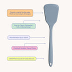 GIR: Get It Right Silicone Spatula Turner - 13-Inch Slate - Heat-Resistant & Non-Stick Core with Flexible Tip - Pancake Flipper - Dishwasher Safe