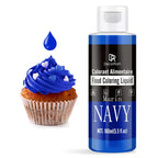 Food Coloring - Vibrant Liquid Icing Food Coloring Set for Baking, Cake Decorating, Easter Egg, Airbrush - Tasteless Food Color Dye for Fondant, Slime, DIY Crafts - 5.5 Fl.oz / 160ml Each (Navy)