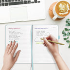 &And Per Se Lined Journal Notebook, 160 Pages, A5 5.7 x 8 inches College Ruled Thick Paper Notebook Journals for Writing, Hardcover Notebooks for Women Men Office School (1 Pack, Cyan)