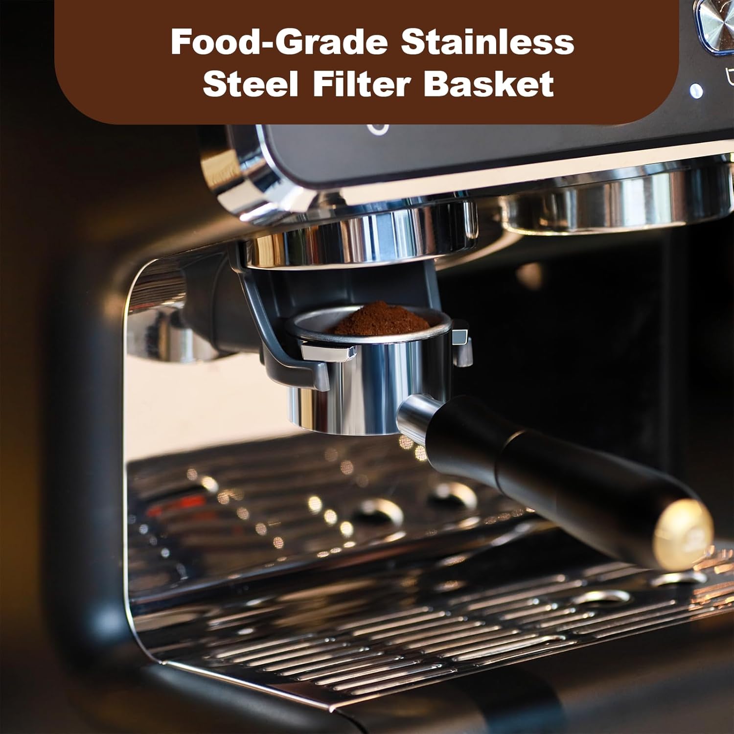 MEION 54mm Bottomless Portafilter Compatible with Breville Barista Express Machines, Sage, Barista Pro, BES870XL, BES878, BES880, Espresso Portafilter with 18g Filter Basket & Puck Screen