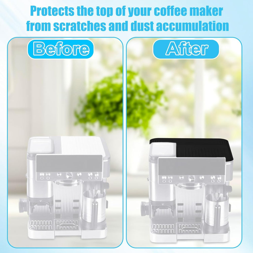 Top Mat for Ninja Luxe ES601 Espresso Coffee Machine, Silicone Top Pad Protector Anti-Slip Heat Resistant Waterproof Pad for Ninja Luxe Cafe Accessories
