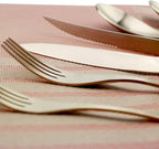 6-Piece Flatware Set,Extra Thick Heavy Duty - 18/10 Stainless Steel Cutlery Sets,High Matte Finish Rose Gold Flatware Sets Service for 1,Multipurpose Use for Home,Kitchen Utensil Sets