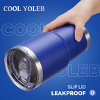 30 oz Tumbler with Lid Stainless Steel Tumblers Bulk Vacuum Insulated Cup Reusable Powder Coated Travel Mug Double Wall Leak Proof Cups Keep Cold Drinks for 12 Hours Blue, Set of 8