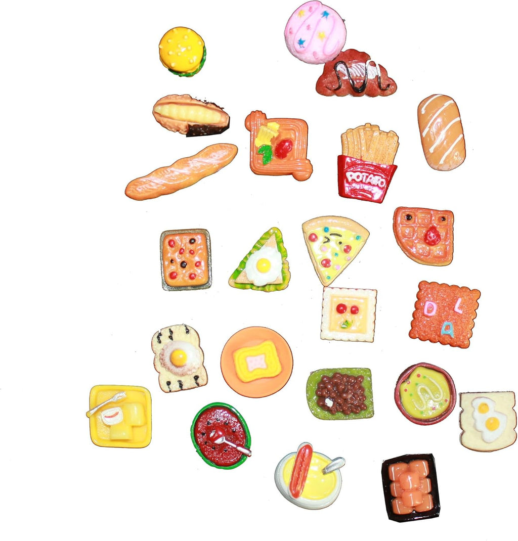 Lovely Small Items Silicone Fondant Molds Set For Cake Topper, Gumpaste, Candy & Chocolate, Polymer Clay and More (Rectangle Food Items)