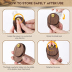 Upgraded UFO Bread Lame Dough Scoring Tool,Sourdough Scoring Tool,Black Walnut Bread Lame Cutter Scoring Knife for Bread Baking Includes 5 Replaceable Razor Blades for Bread Baking