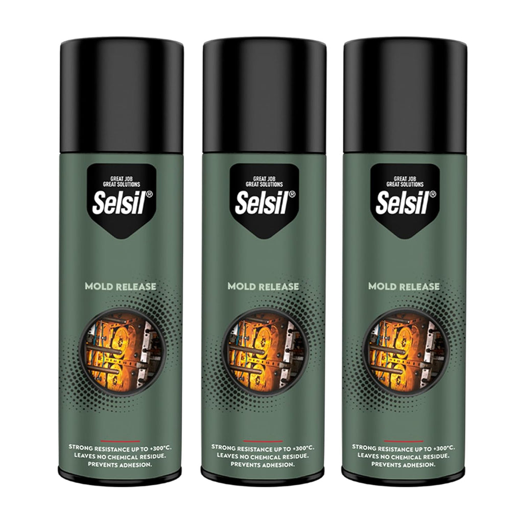 SELSIL Silicone Mold Release Aerosol Spray, Professional Resin Mold Releaser, Non-Stick, Fast-Drying & Easy Mold Removal, 13.5 Fl oz or 400 mL (Pack of 3)