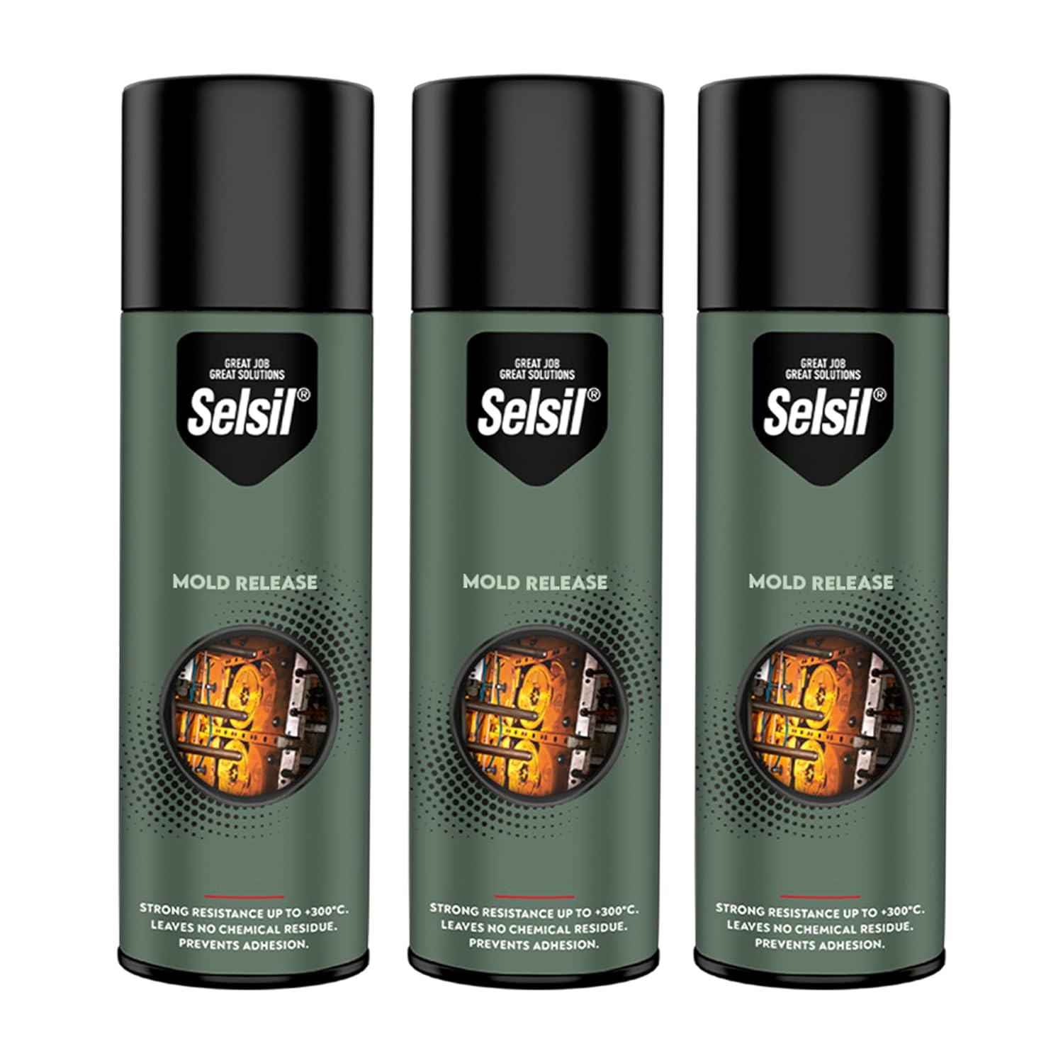 SELSIL Silicone Mold Release Aerosol Spray, Professional Resin Mold Releaser, Non-Stick, Fast-Drying & Easy Mold Removal, 13.5 Fl oz or 400 mL (Pack of 3)