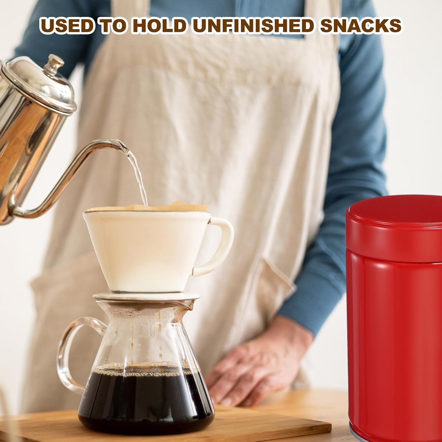 uxcell 2Pcs Round Tea Canisters, 5" x 3" Airtight Metal Tea Containers for Loose Tea, Coffee Beans, Spices - Durable, Compact, and Stylish Storage Tea Tin (Red)