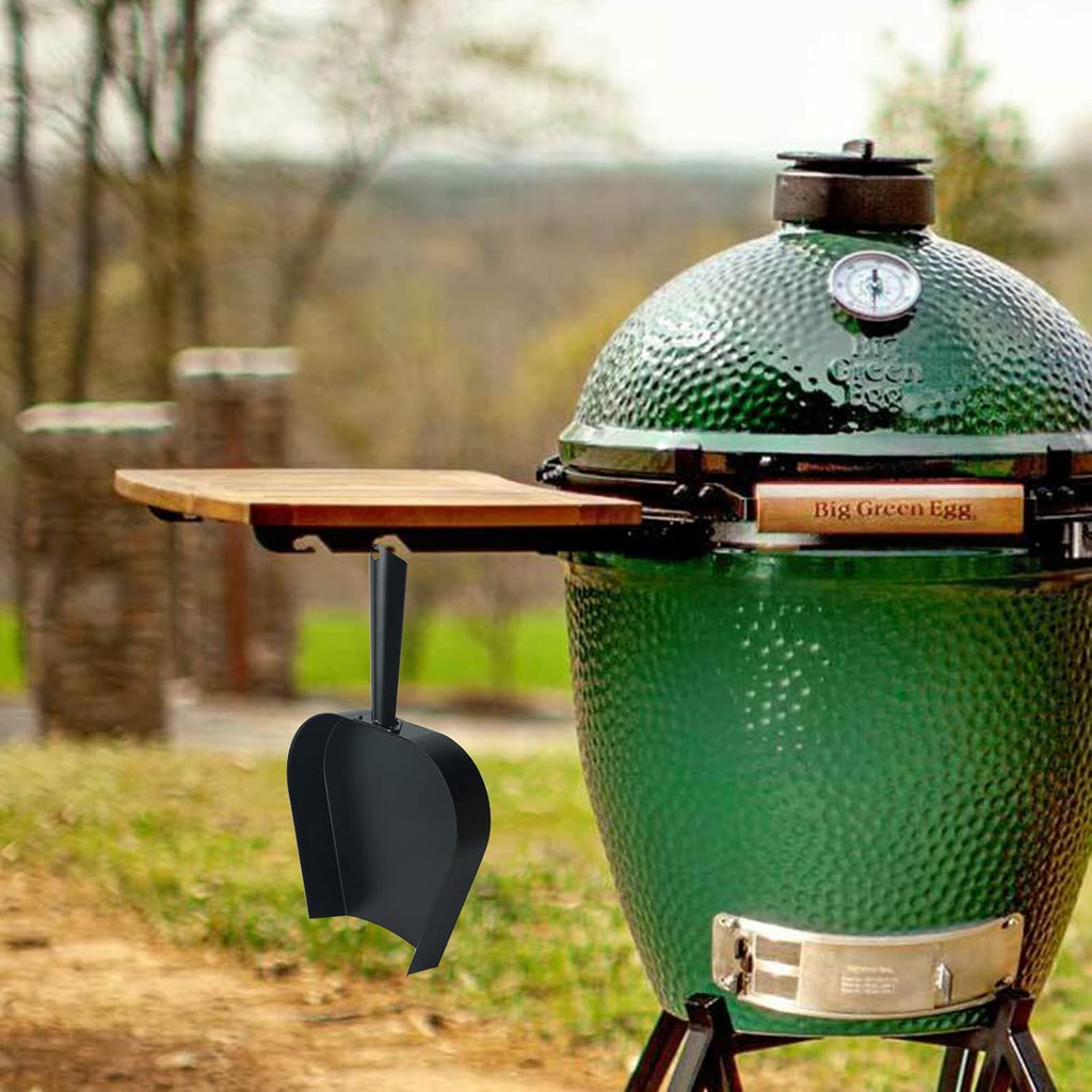 BBQ Ash Removal Pan Big Green Egg Accessories, Stainless Steel Ash Tool for BGE Primo and Other Charcoal Kamado Stove