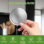 2 Pcs Filter with 3 Pcs Silicone Gasket Seals for 12 Cup Stovetop Espresso Coffee Maker Replacement Parts for 304 Stainless Steel Moka Pot