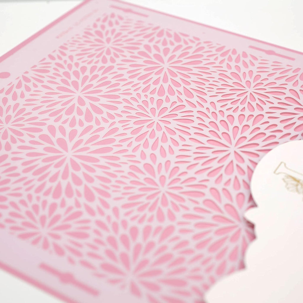 Cake Decorating Stencil for Tall Buttercream Cake, Royal Icing, Ganache, Paint, Airbrush (KRISAN)