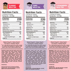 Boba Bundle Kit 10 Serv. Instant Bubble Pearl Variety Milk Tea Kit with Authentic Brown Sugar Tapioca Pearls by Yulu Foods - Ready in Under 1 Minute, Includes Paper Straws - Gift Box, Holiday (Classic, Taro and Strawberry)