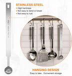 HARFINGTON Single Measuring Spoon 1/4tsp (1.25ml) Teaspoon/Tablespoon 430 Stainless Steel Single Tiny Square Bowl Measuring Spoon Long Handle Measure Scoop