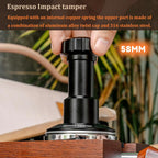 58mm Espresso Tamper,Impac Coffee Tool Espresso,Compatible WithE61, Flair 58, ECM etc.Portafilter 58mm,30lb,316 Stainless Steel. (58MM Black)