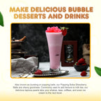 Fanale Strawberry Popping Boba Pearls, Vegan, Non GMO, Gluten Free, Fat Free, Perfect for Bubble Tea, Smoothies, Ice Cream, Desserts, and Beverages 1lb x 12.