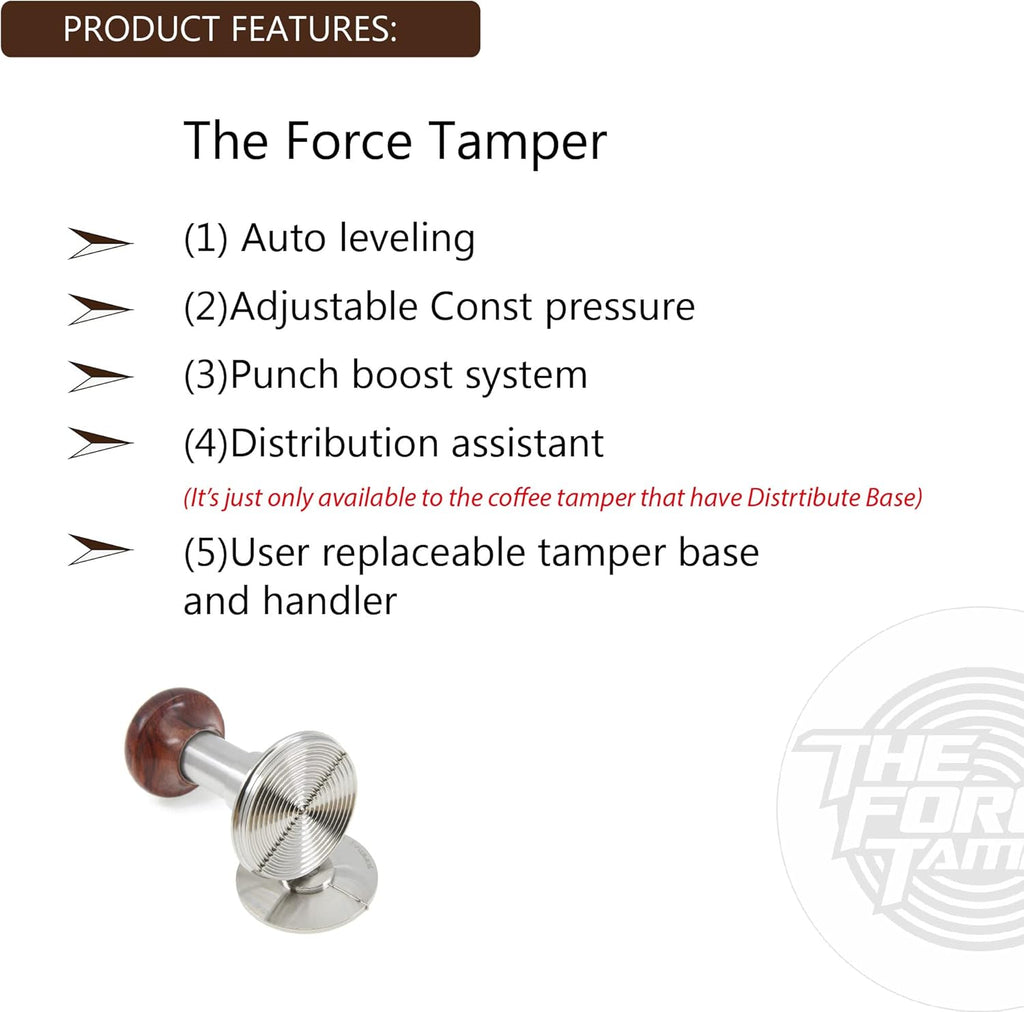 The Force Tamper Automatic Impact Coffee Tamper Standard Set (Jelly,53.00mm