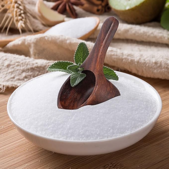 Yardwe 2Pcs Wooden Coffee Scoop Mini Measuring Spoons for Coffee Tea Sugar Milk Powder