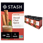 Stash Tea Decaf Chai Spice Black Tea - Decaf, Non-GMO Project Verified Premium Tea with No Artificial Ingredients, 18 Count (Pack of 6) - 108 Bags Total